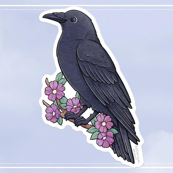 3 for $15 - Raven Crow Bird Sticker - Waterproof Vinyl Decal -‎ Crafts & Decor - Picture 1 of 6